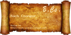 Bach Csongor névjegykártya