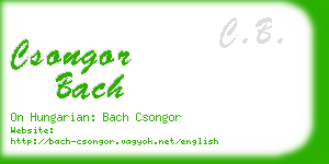 csongor bach business card